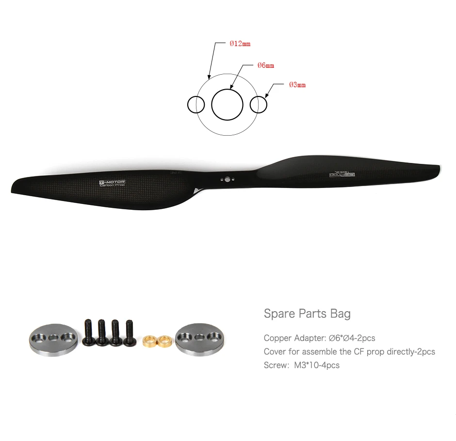 2PCS/PAIR T-Motor G18*5.9 Prop - Carbon Fiber Propellers for For Various Demands 7