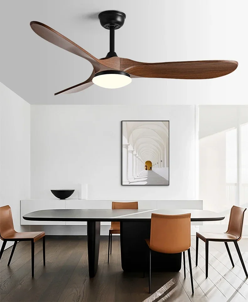 Description Picture 2 of item42/52/60Inch 3 ABS Blade LED Chandelier Fans DC 30W Pure Copper Motor Ceiling Fan with Remote Control and Full Spectrum 24W