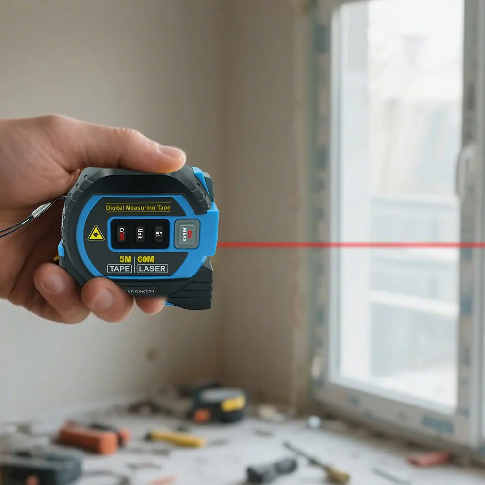 Tape measure laser rangefinder laser tape measure digital tape measure Laser Tape Measure 3 In 1 Digital High Precision Steel High Elasticity