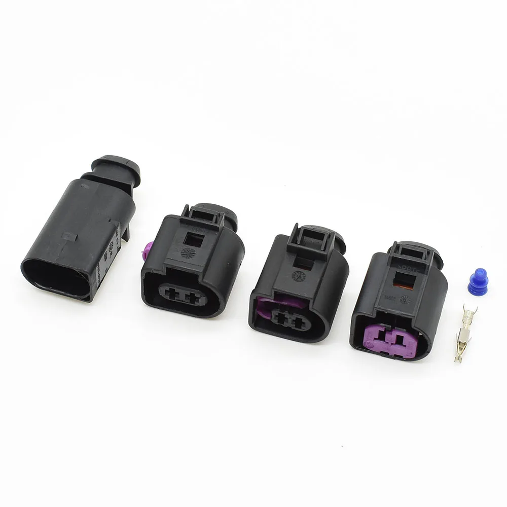 Car Replacement Connector - 1J0973722 (SET) 2 Pin 1J0 973 722 Position Sunshade Compressor Air Conditioning Headlight Washing Machine Car Turbocharger
