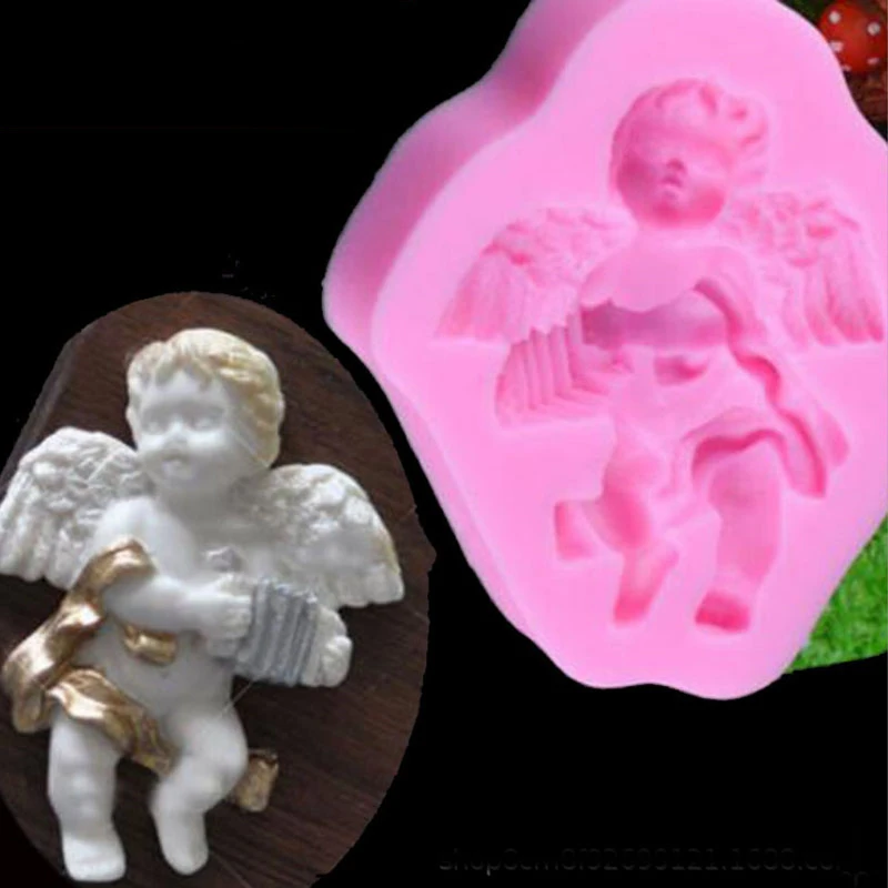 

Angel Shape with Wing Silicone Mold Fondant Cake Decorating Tools Chocolate Gumpaste Molds Sugarcraft Kitchen Baking Accessories
