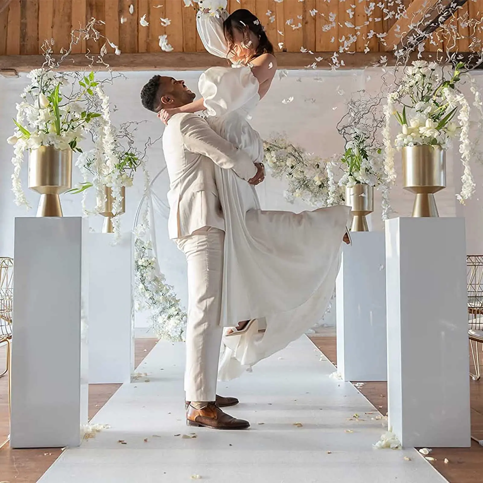 White Runway Carpet, Graduation Party, Anti Slip Wedding White Carpet, Indoor and Outdoor Corridor Carpet