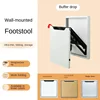 Wall-Mounted Ultrathin Folding Chair of Aluminum, Perfect for Household Porch Leisure, Shoe Storage Rear,Home Furniture 4