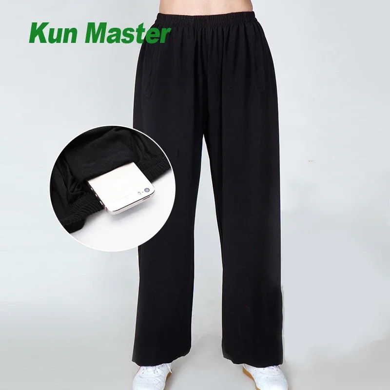 Summer Tai Chi Pants Wushu Clothing Kung Fu Trousers Martial Art Uniform Breathable Elastic Waist