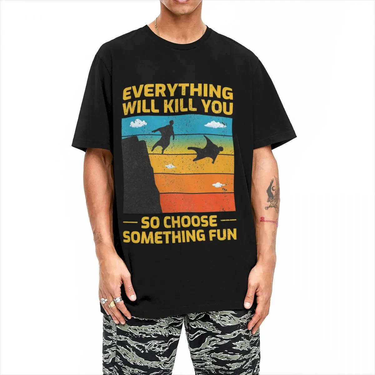 Humor Wingsuit Летающая база для прыжков и прыжков, подводные футболки для мужчин и женщин, хлопковая Спортивная одежда для свободного полета