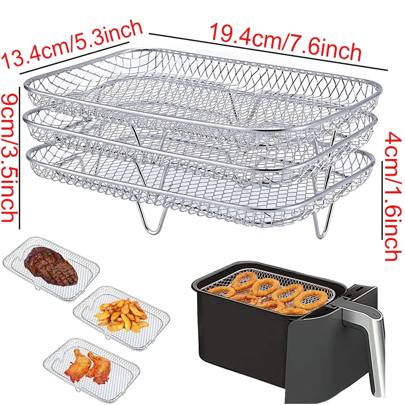 Versatile Air Fryer Baking Rack - Metal Grill Racks