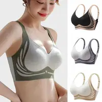 Push-up Bra Ultimate Support Comfort Wireless Shockproof Sports Bra with Elastic Shoulder Straps Breathable 3d Cup for Women's 6