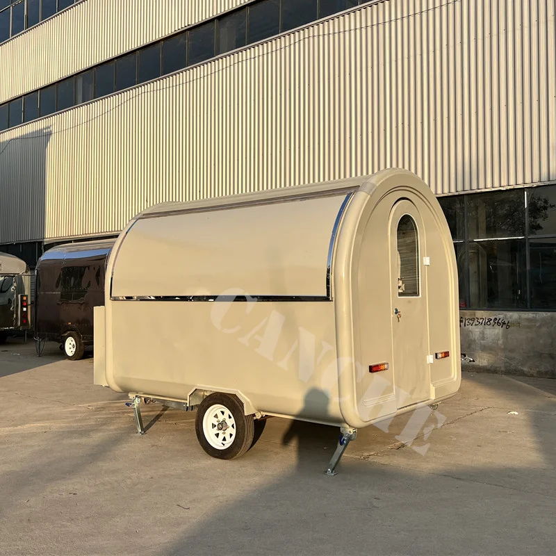 

Custom Mobile Ice Cream Coffee Fast Food Carts Full Equipped Airstream Food Truck Trailer With Full Kitchen For Sale
