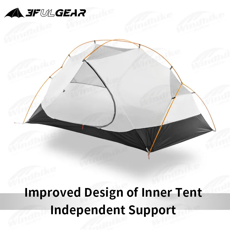 3F UL GEAR Floating Cloud 2 Lightweight Double Layer Tent 2 Persons Camping Outdoor Portable 15D/210T Waterproof Windproof 3In1