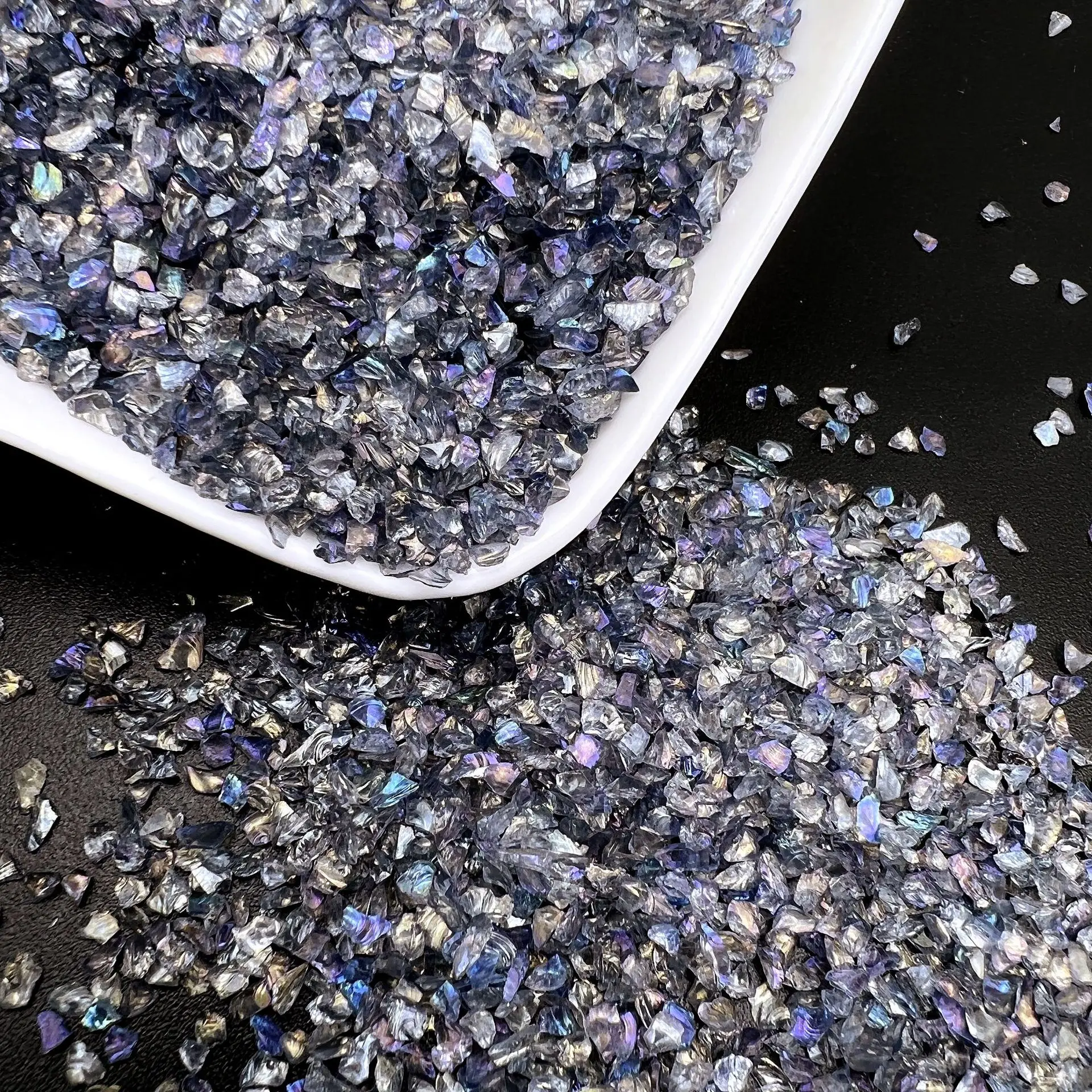 Sparkling Crushed Glass Glitter Fillers for DIY Crafts and Jewelry Making
