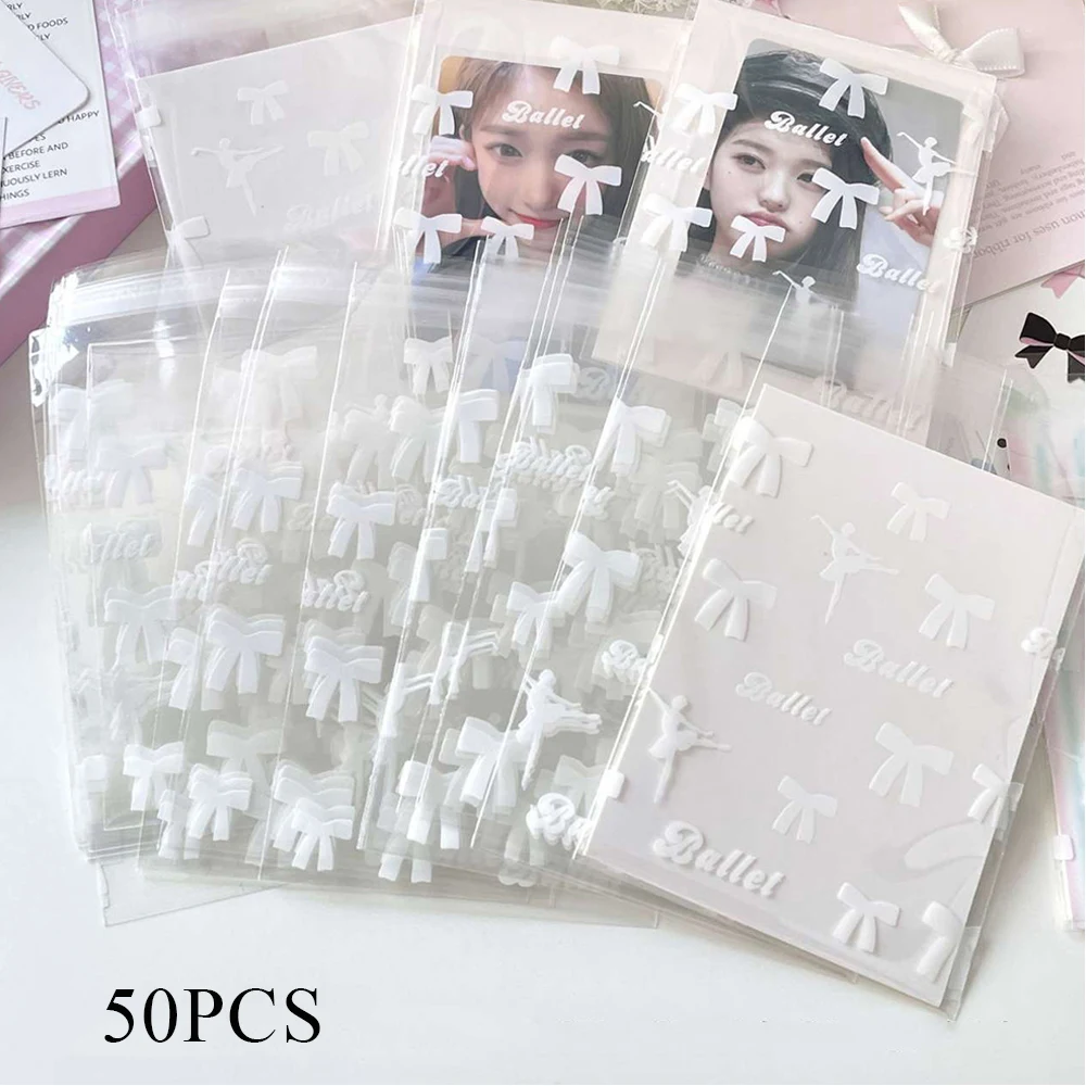 Clear Self-Adhesive Photocard Sleeves - Gift Card Protectors (50 Pack)
