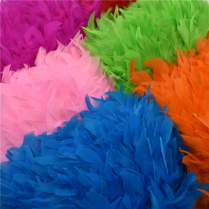 Turkey Feather Fringe Ribbon 5-6inch Turkey Feathers Trim Skirt Dress Feather Decoration 2yards/Lot