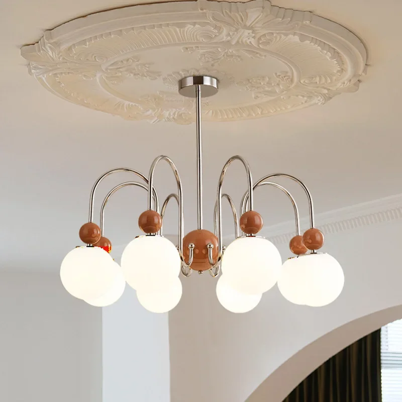 

Creative Luxury Round Linear LED Chandelier Glass Ring Ball Hanging Lamp Living Room Dinning Room Table Home Deco Pendant Lights
