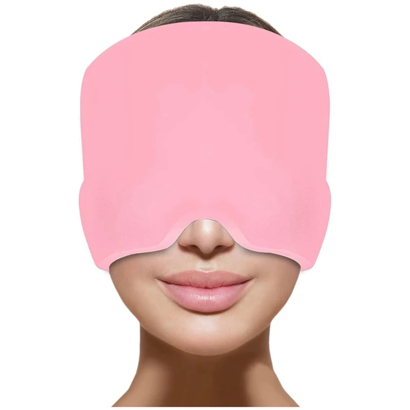 두통 완화 모자, 편두통 아이스 릴리프, 모든 두통 캡에 맞는 크기, 재사용 가능한 아이스 젤, 푹신한 눈, 스트레스 해소