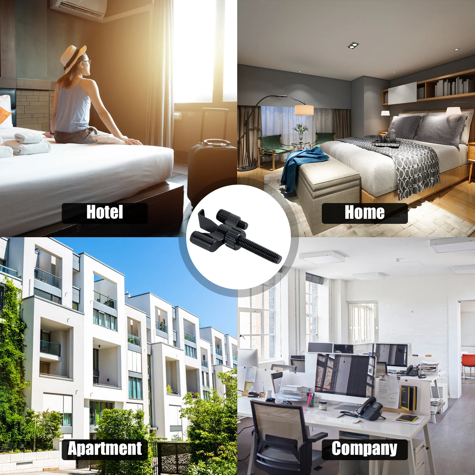 Door Latch Door Lock Cylinder Portable Door Lock Privacy Extra Security Lock Anti Theft Travel Inside Door Locker For Traveling Home Bedroom Apartment