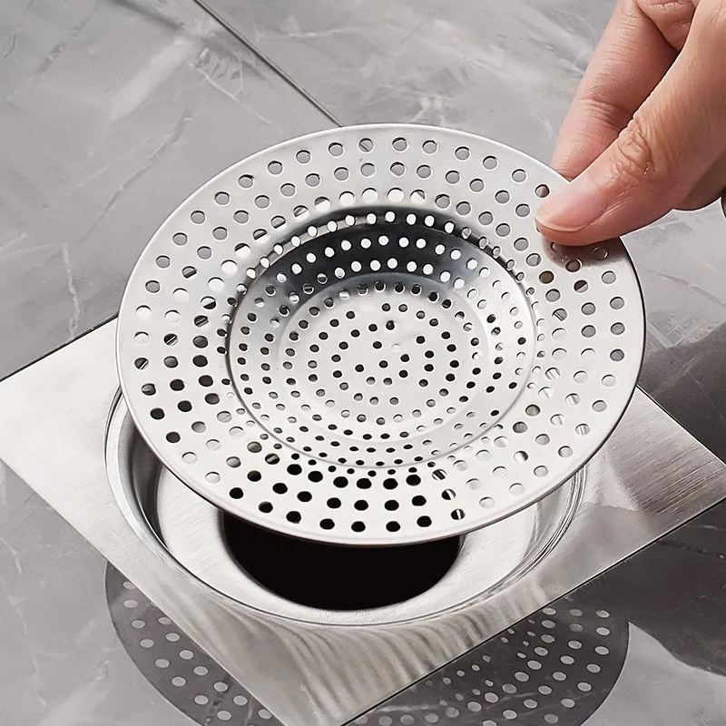 Kitchen Water Sink Filter Sink Mesh Strainer Kitchen Tool Stainless Steel Bathroom Floor Drain Cover Shower Hair Catcher Stopper