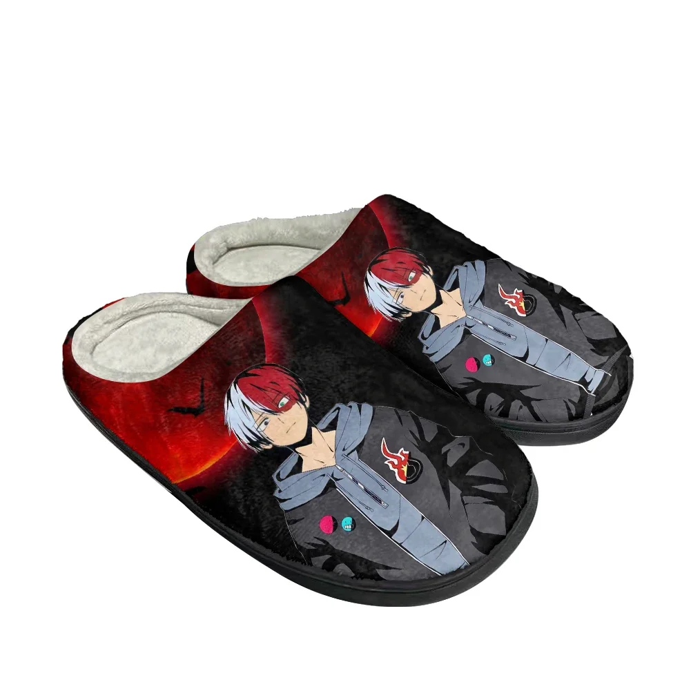 My Hero Academia Todoroki Shoto Fashion Slippers Mens Womens Sandals Plush Casual Keep Warm Shoes Thermal Comfortable Slipper