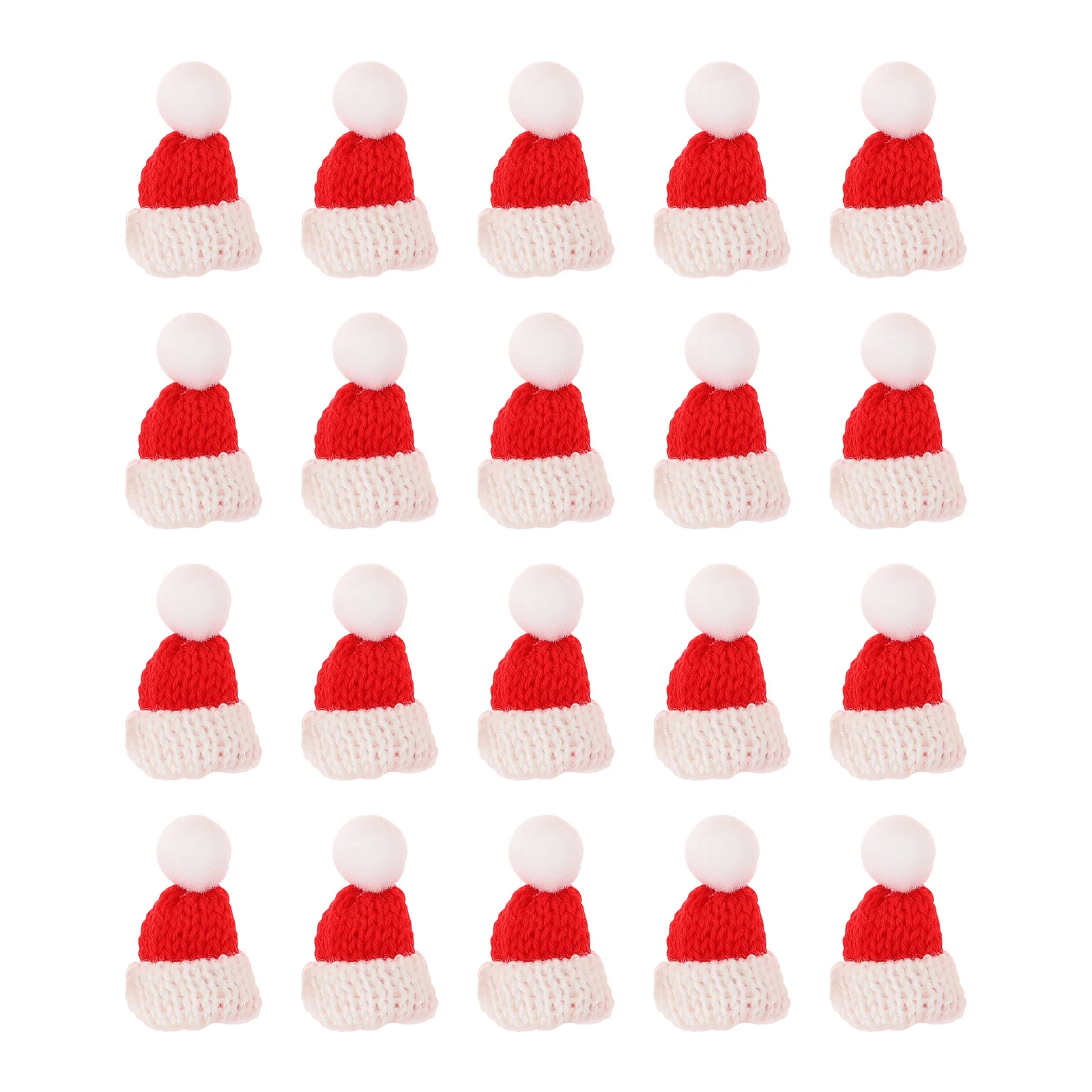Christmas Mini Santa Tree Ornament Hats DIY Accessories Small Adornment Crafts Snowman Beanie Knit Hat Bottles Headband christmas beanie hat
