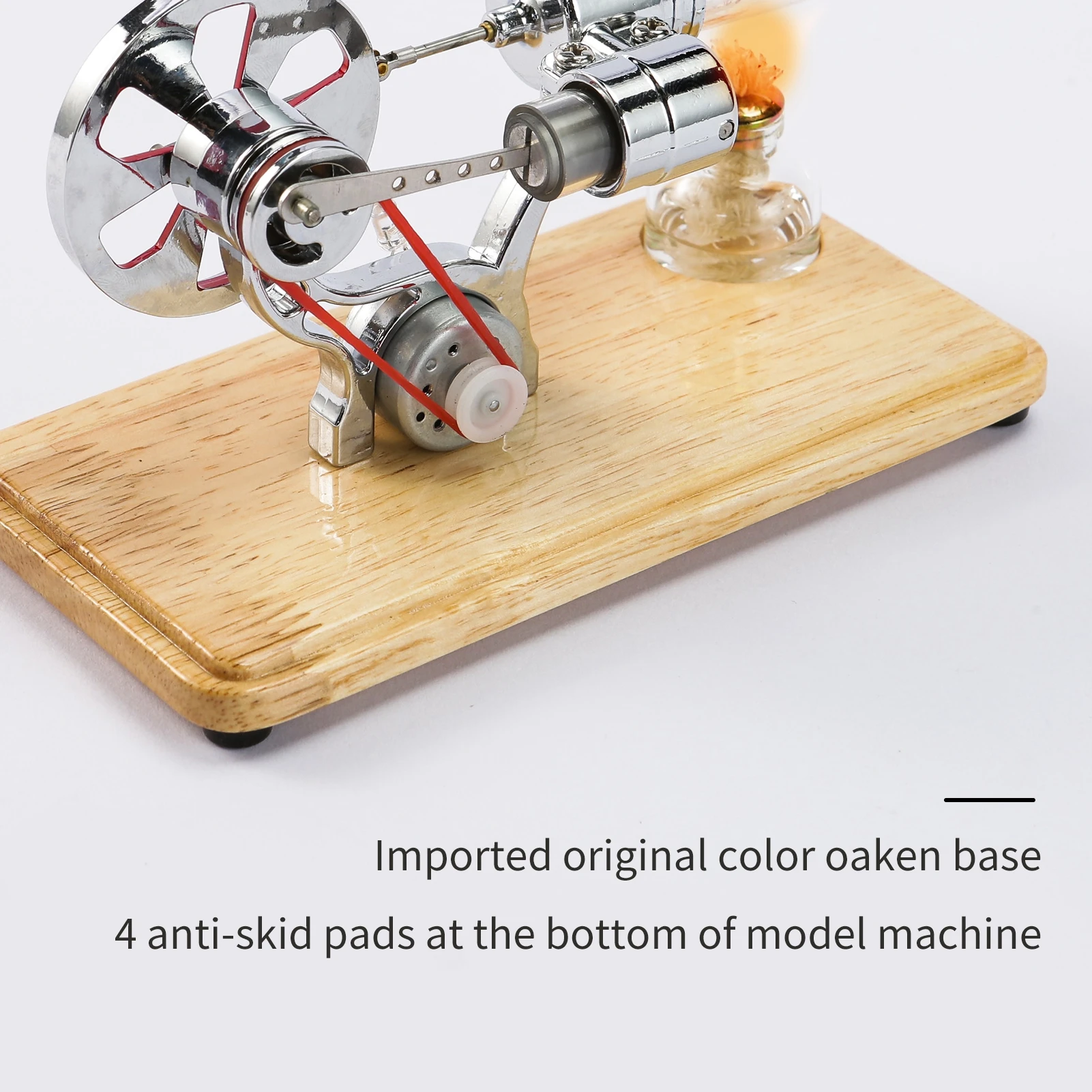 【New Hot】Stirling Engine Kit Electricity Generator Motor Model Physical Generator Model with LED Light Flywheel Design