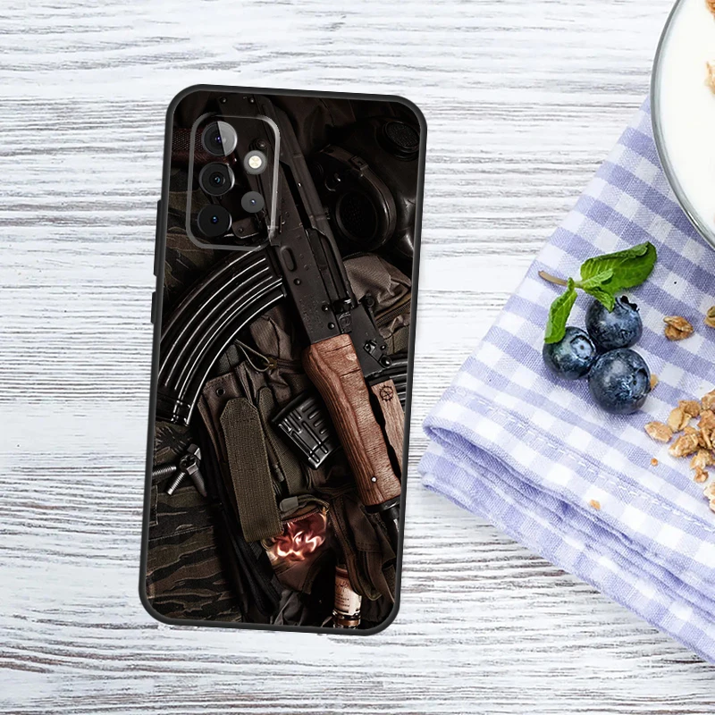 Tactical AK47 Handgun Gun Bullet Design Protective Phone Case Cover