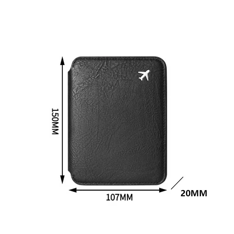 Zippered ID Passport Case Large Capacity Ticket Organizer Card Case Travel Passport Holder Passport Wallets Travel Accessories