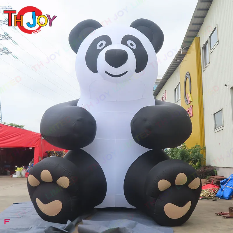 ที่กำหนดเองตกแต่ง6M/20ft สูง Giant Inflatable Panda ส่งเสริมการขาย Blow