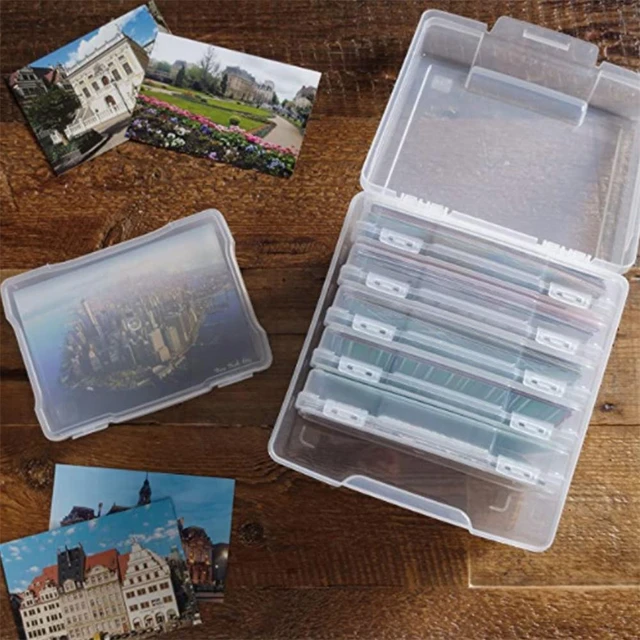 Photo Storage Box Photo Keeper Cases Plastic Photo Storage