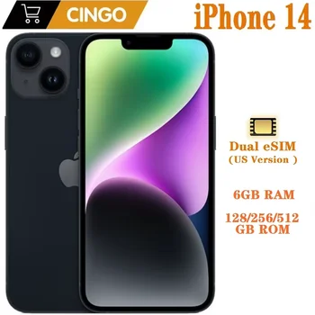 Apple iPhone 14 6GB RAM 128GB /256GB /512GB ROM Dual eSIM 6.1 "Genuino Super Retina OLED Face ID NFC A15 5G Cellulare originale