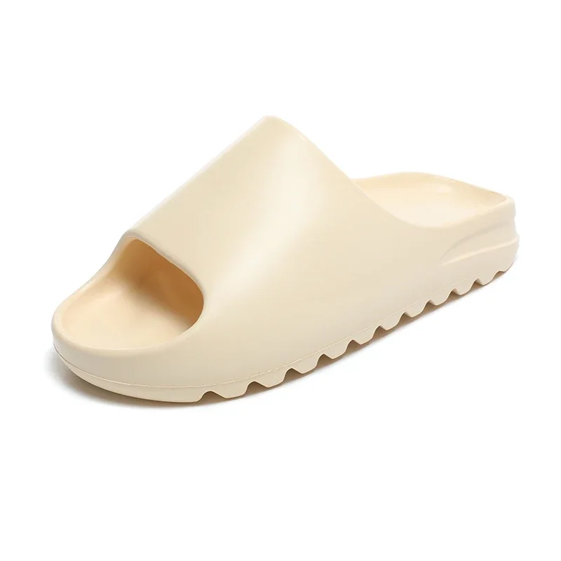 Estate Unisex Bone White Yzy Slides Slip On Sandalo Da Spiaggia Traspirante Pantofole Leggere A Bocca Di Pesce Nuvoloso Plus Size 34-46