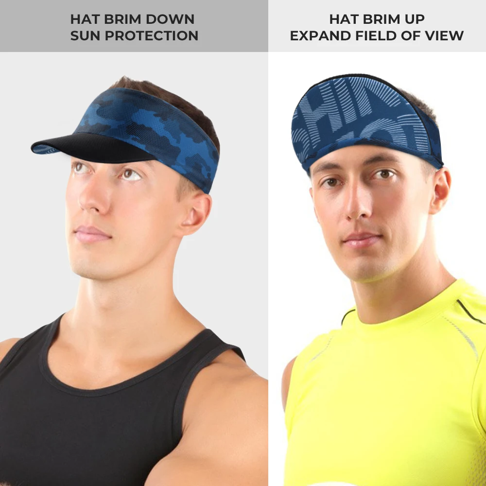 Summer Cooling Sun Visor Cap Cycling Breathable Sweat Wicking Running Bike Hat Outdoor Hiking Tennis Sports Cap Quick-Dry Caps 6