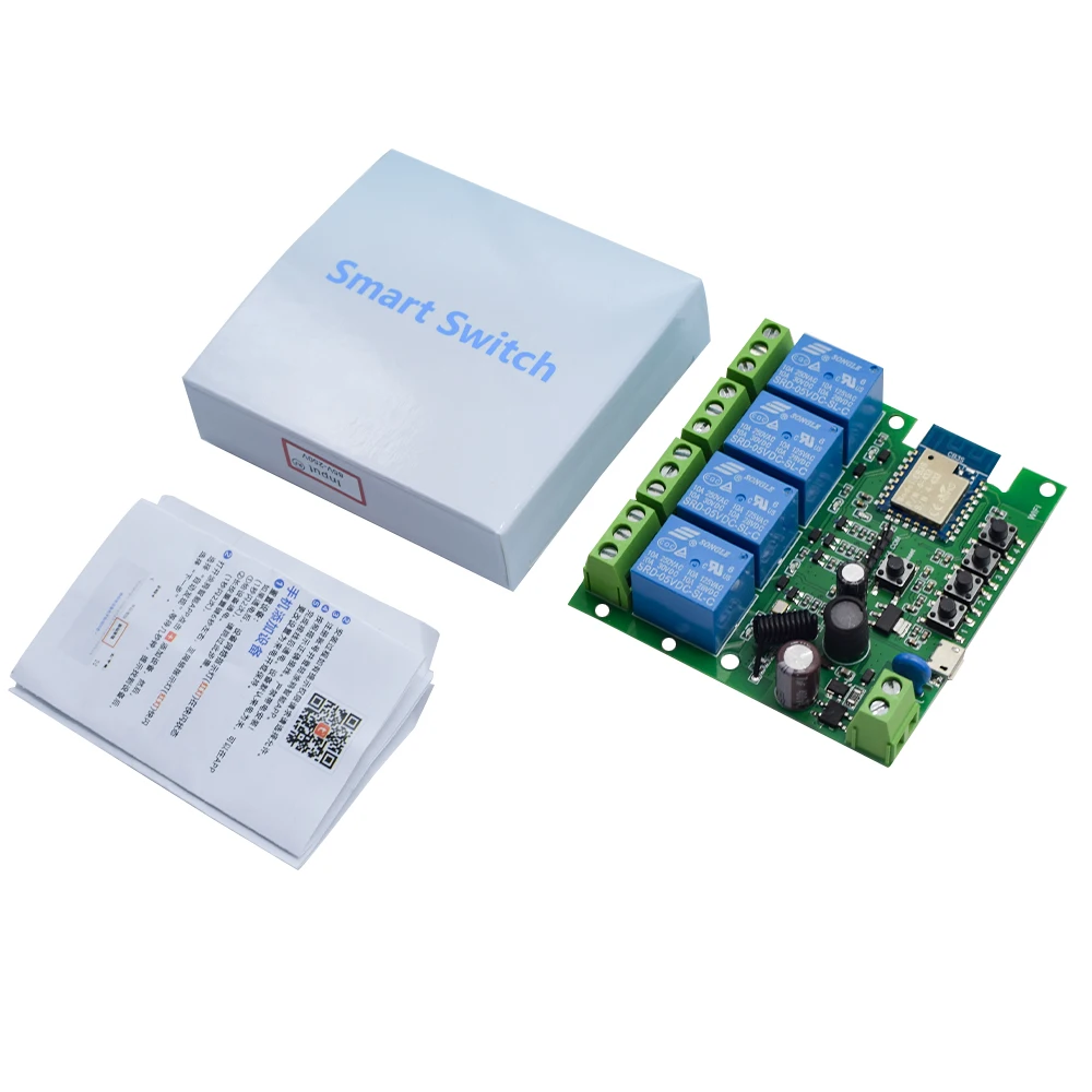 4CH Tuya Relay Smart Wireless Wifi Switch Module 7-32V 85-250V 220V 110V 2200W RF433 10A Receiver for Alexa