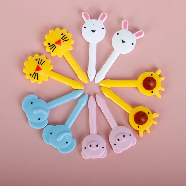 Mini Forks Animal Food Picks for Kids Cute Fruit Fork Bento Box Decor  Reusable Cartoon Children Snack Cake Dessert Lunch Pick - AliExpress