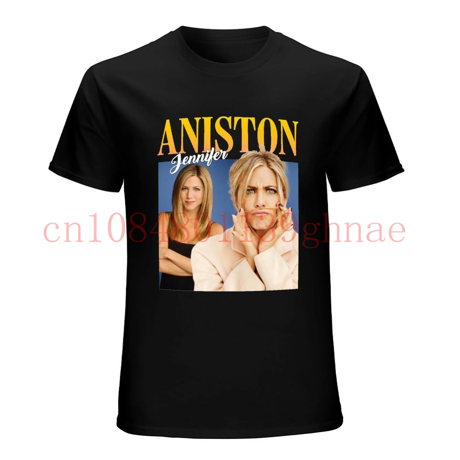 

Классические футболки Дженнифер Энистон для мужчин, футболки для женщин, DMN, футболка с длинным рукавом, толстовка с круглым вырезом, черный (1)