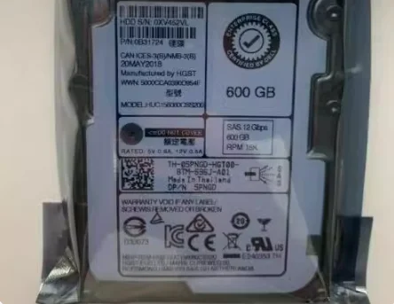 For 5PNGD HUC156060CSS200 05PNGD 600G SAS 2 5 15K 12GB server hard disk