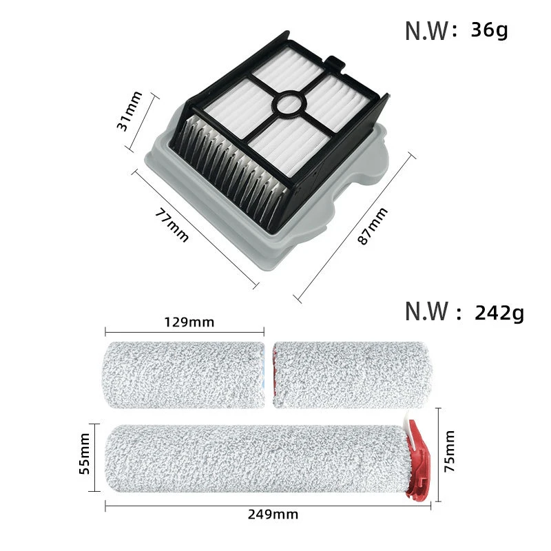 Roller Brush Hepa Filter For Roborock Dyad Pro / A10 Plus / Combo Vacuum Cleaner Parts Replacement Accessories