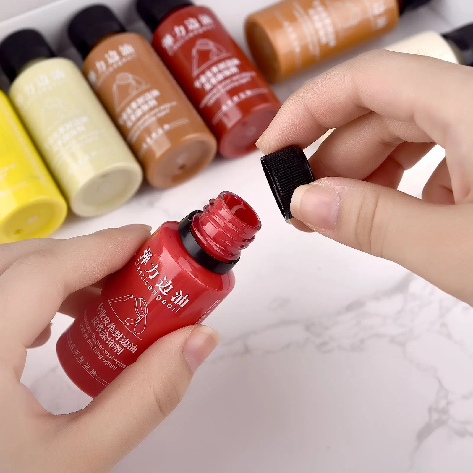 30ml Matte Elastic Edge Sealing Oil Leather Dye Diy Leather Edge Paint Goods Renovation Trimming Sealing Pigment