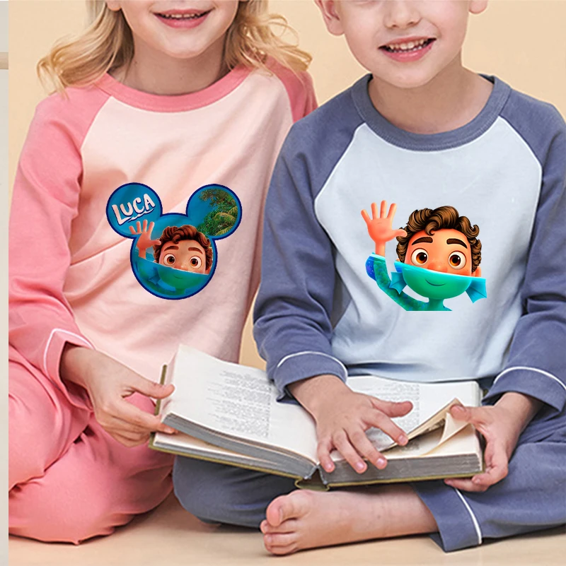 

Disney Luca Alberto Sea Monster 100% Cotton Kids Pajamas Sets Baby Girls Boys Clothes Pijamas Cartoon Long Sleeve Tshirt+Pants