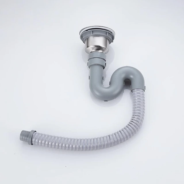 Tuyau de vidange d'eau de bassin d'évier flexible, tuyau de connexion  d'extension à double extrémité, accessoires de descente de cuisine -  AliExpress