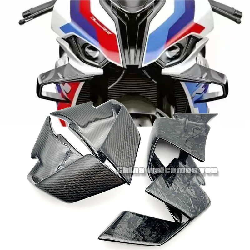 

Motorcycle Fxed Wind Wing Aerodynamic Front Spoiler Carbon Fiber For BMW S1000RR M1000RR 2019 2020 2021 2022 New forging