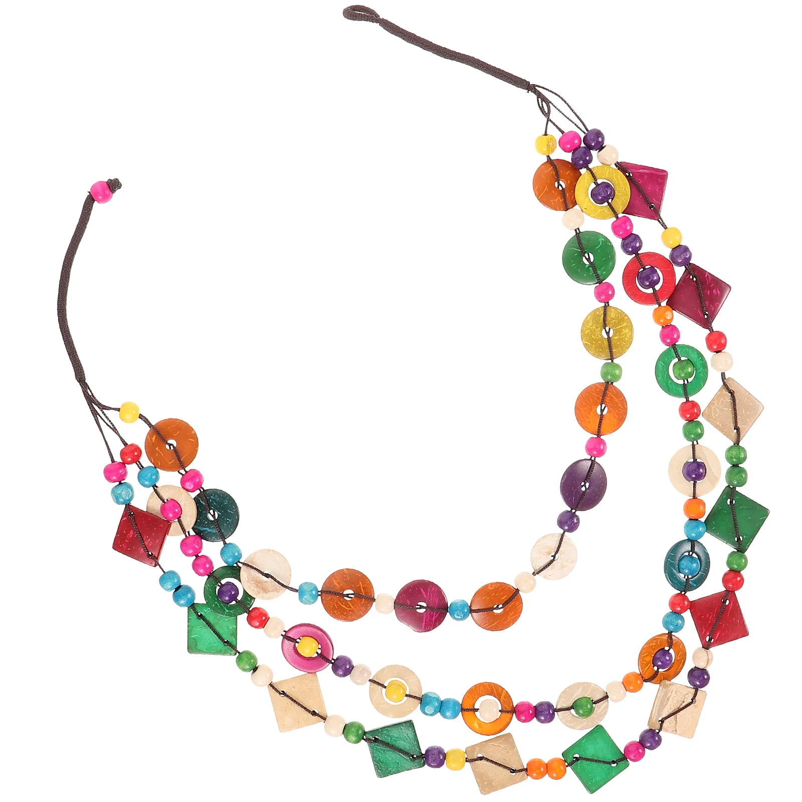 

Woven Beaded Bohemia Pendent Necklace Vintage Ethnic Necklace Statement Jewelry With Shell Charms for Ladies