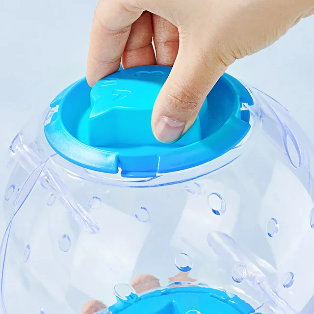 Palla Per Criceti Con Ruota Da Corsa - Giocattolo In Plastica Scavata, 10 Cm, Per Esercizio E Divertimento - Foto 5