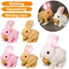 New Simulation Electric Rabbit Pet Toys Cute Electric Rabbit Interactive Toys Gift for Toddlers Birthday Plush Carrot Bunny Toys 1