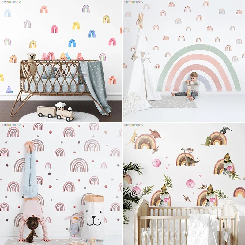 

Rainbow Wall Stickers For Kids Rooms Nordic Bohemia Style Decorative Sticker Children Wall Stickers For Children's Room Girl