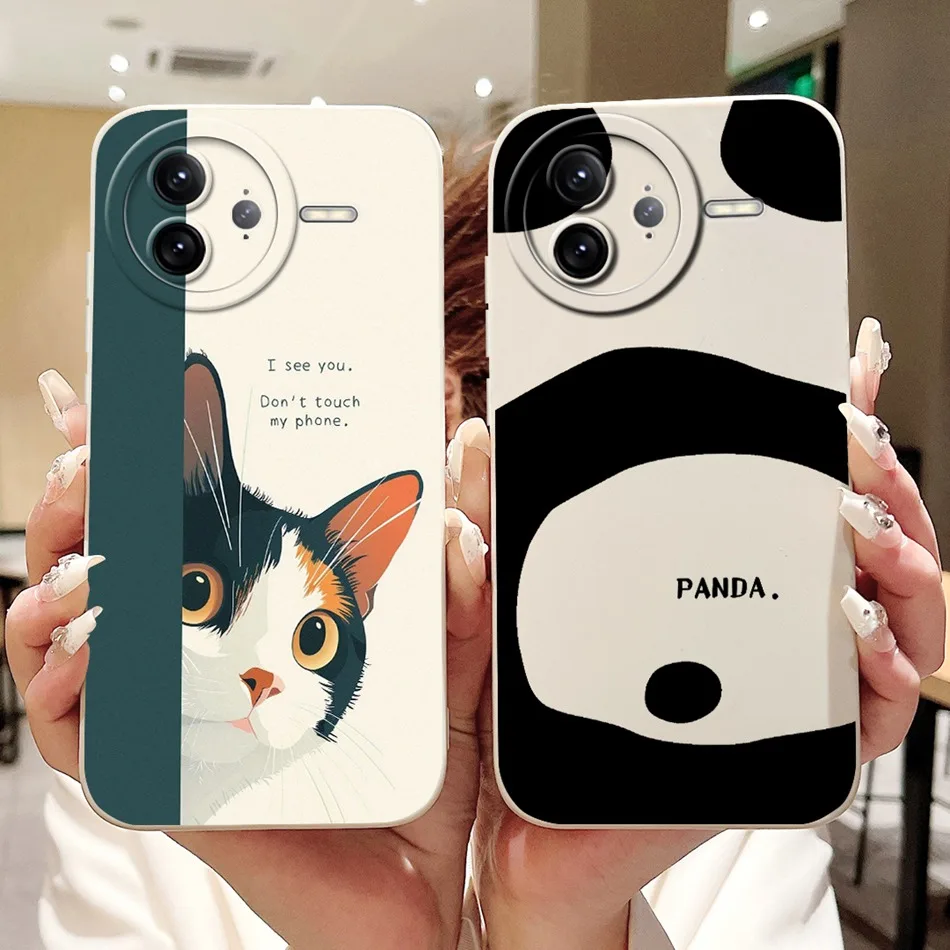 Cute Cat Panda Cartoon Soft Silicone Shockproof Phone Case