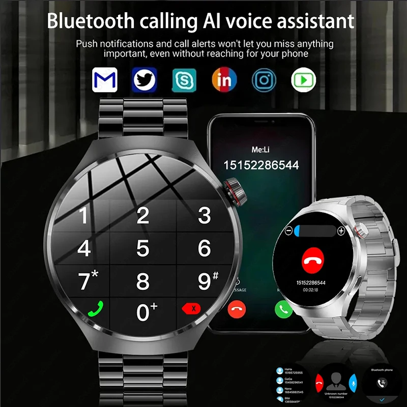 Smart Watch For HUAWEI GT4Pro GPS NFC Smart Watch Men Watch 4 Pro 360*360 AMOLED Screen Heart Rate Bluetooth Call Waterproof Man Smartwatch