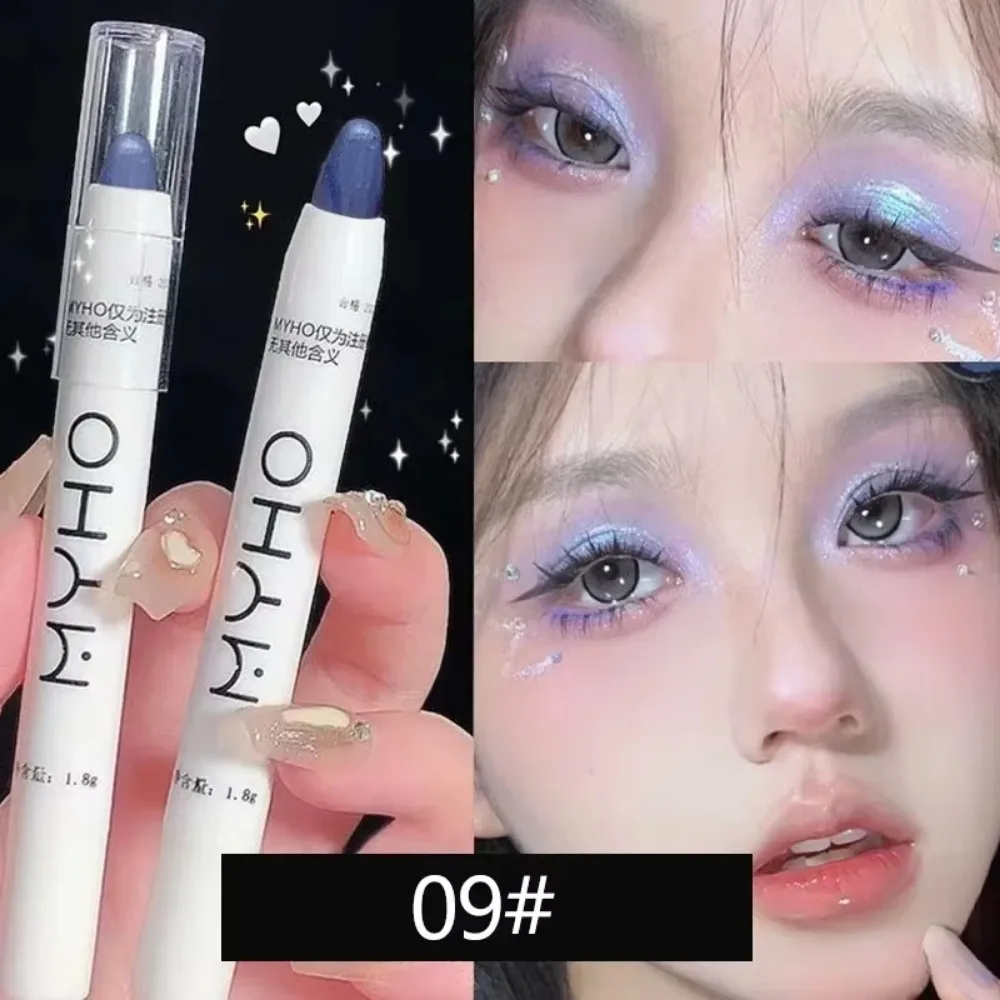 Eyeshadow Stick Matte Eyeshadow Stick White Eyeliner Shimmer Silver Highlighter Pen Waterproof Eye Makeup