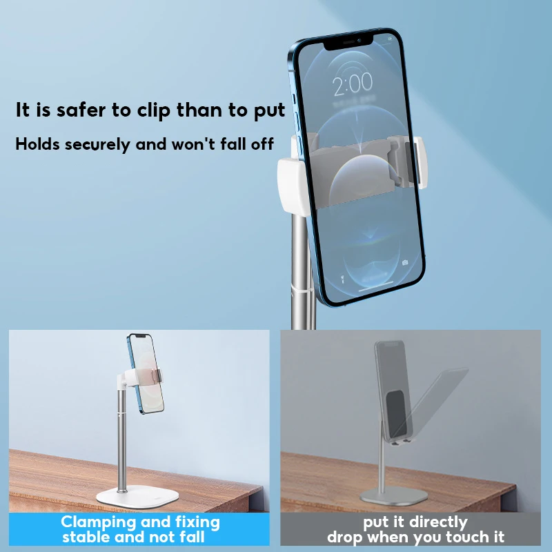 MoZhao Phone Holder Desktop Lazy Stand Live Telescopic Bracket Universal Lifting Aluminum Alloy Iphone Accessories Phone Stand