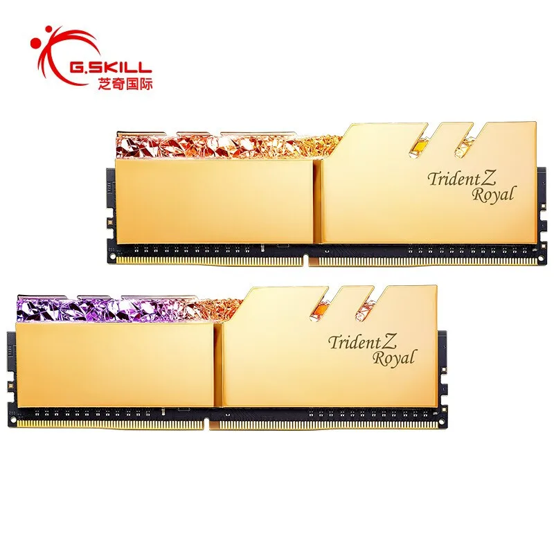 G.Skill Trident Z Королевский DDR4 ОЗУ 16 ГБ 32 ГБ 64 Гб 3200 МГц 3600 МГц 4000 МГц 4266 МГц 1,35 в двухканальный комплект золотистый/серебристый