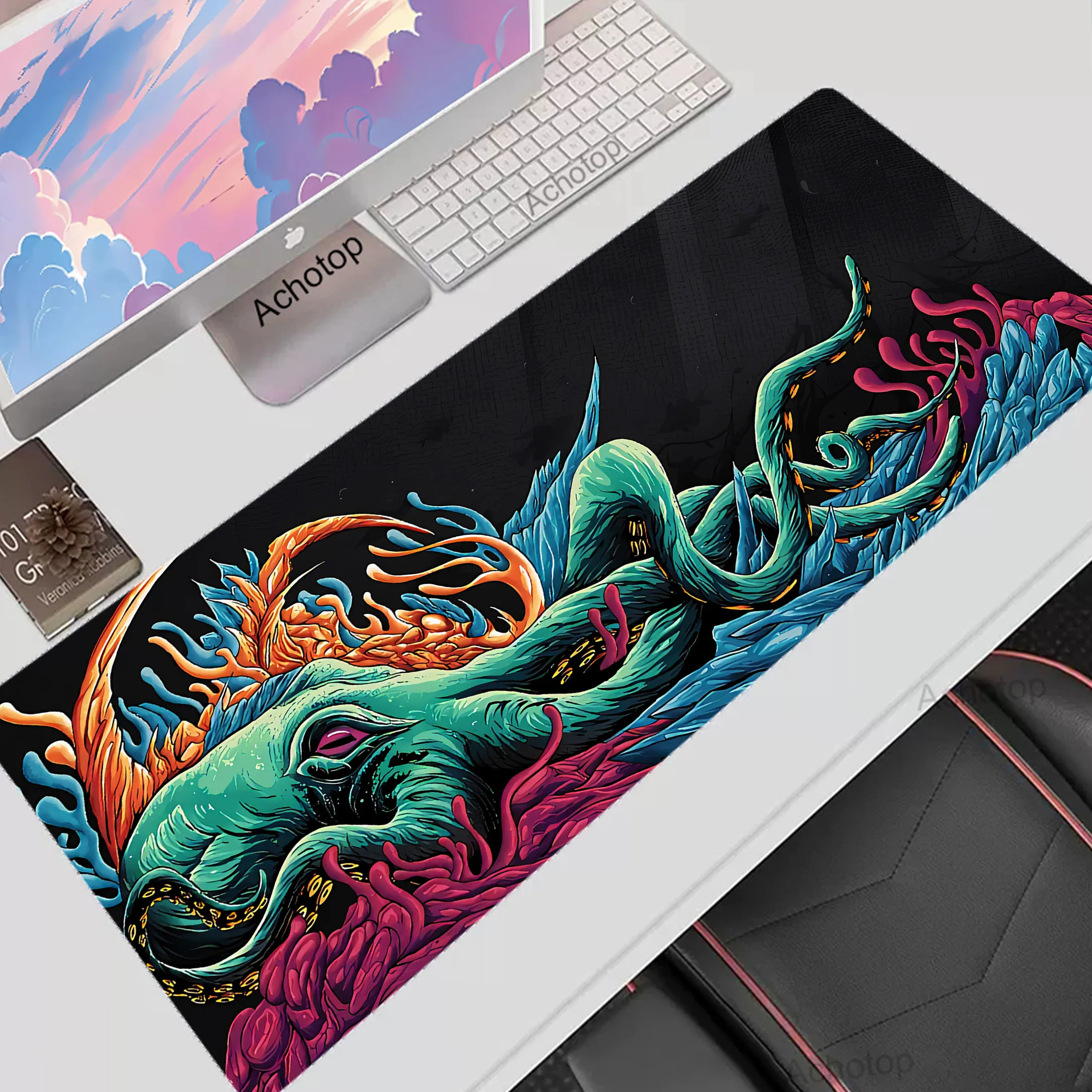 

Octopus Mousepad XXL 900x400 Home Office Mouse Mat Large Computer Keyboard Deskmat Locking Edge Rubber Table Carpet Mouse Pad