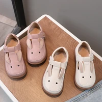 Cartoon Rabbit Baby Boys Children's Casual Shoes Spring Genuine Leather Girls flat shoes Non-slip Soft Sole Kids Leather Shoes 1